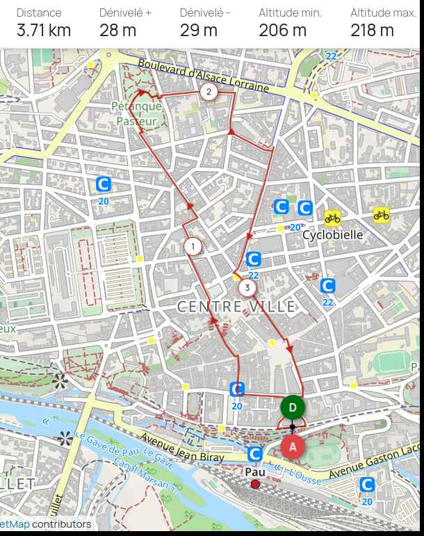 Ouvrir le parcours sur openrunner